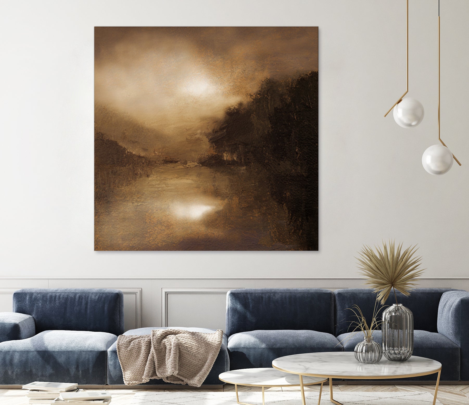 Hazy Moon by Sheila Finch on GIANT ART - landscapes seascapes lakes rivers