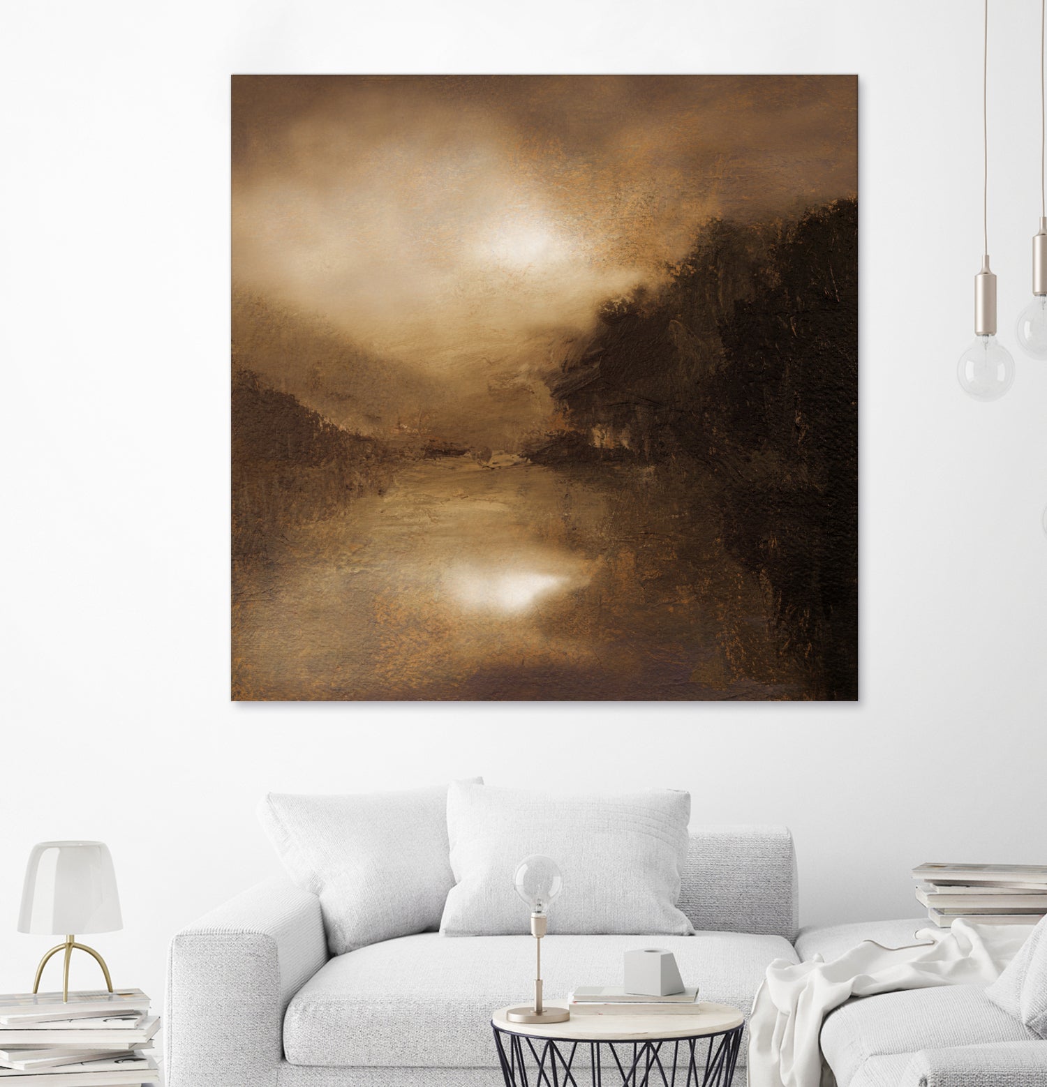 Hazy Moon by Sheila Finch on GIANT ART - landscapes seascapes lakes rivers