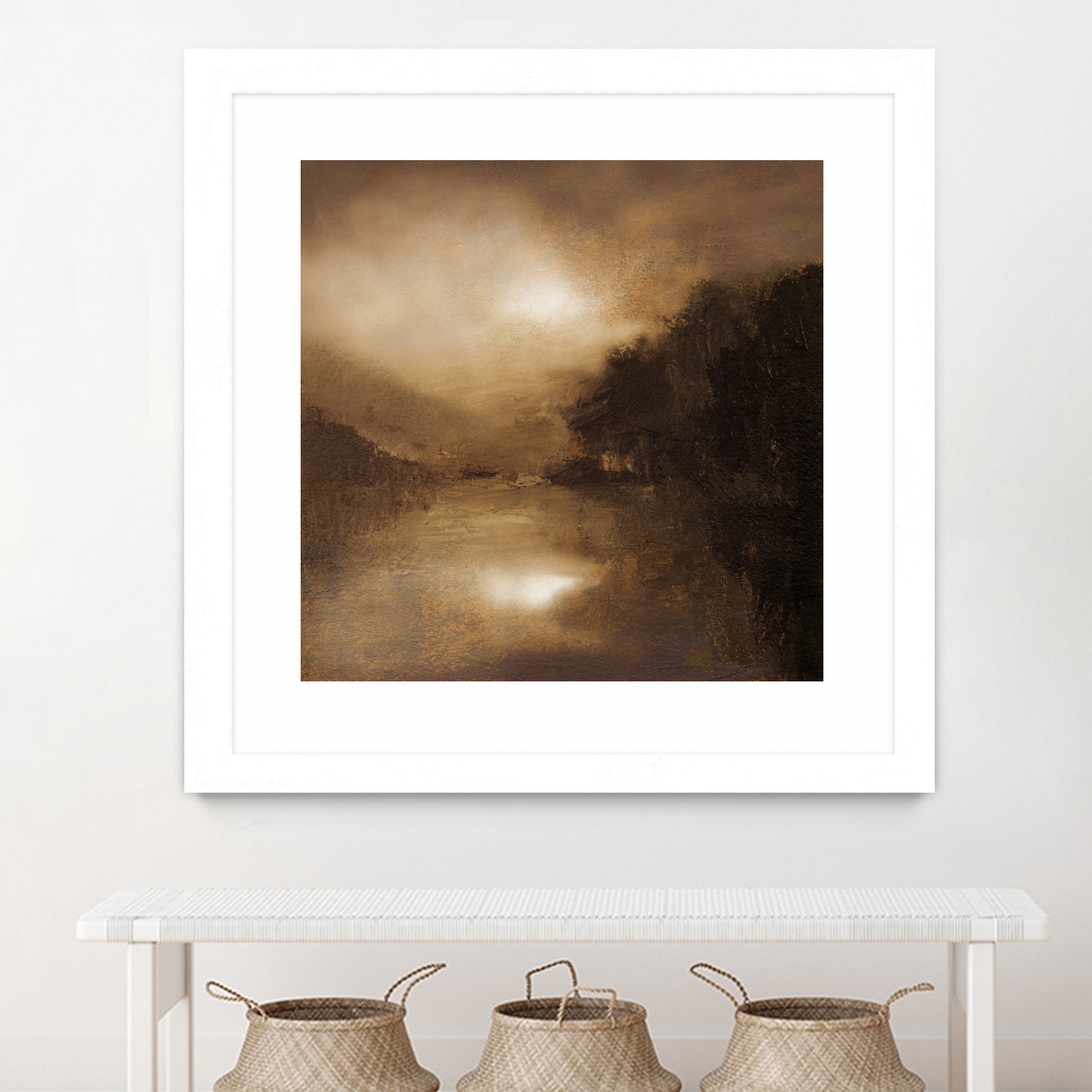 Hazy Moon by Sheila Finch on GIANT ART - landscapes seascapes lakes rivers