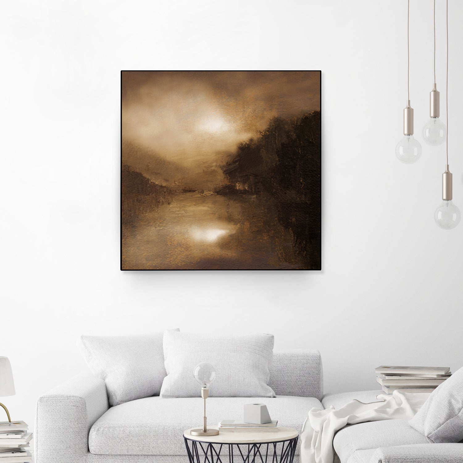 Hazy Moon by Sheila Finch on GIANT ART - landscapes seascapes lakes rivers