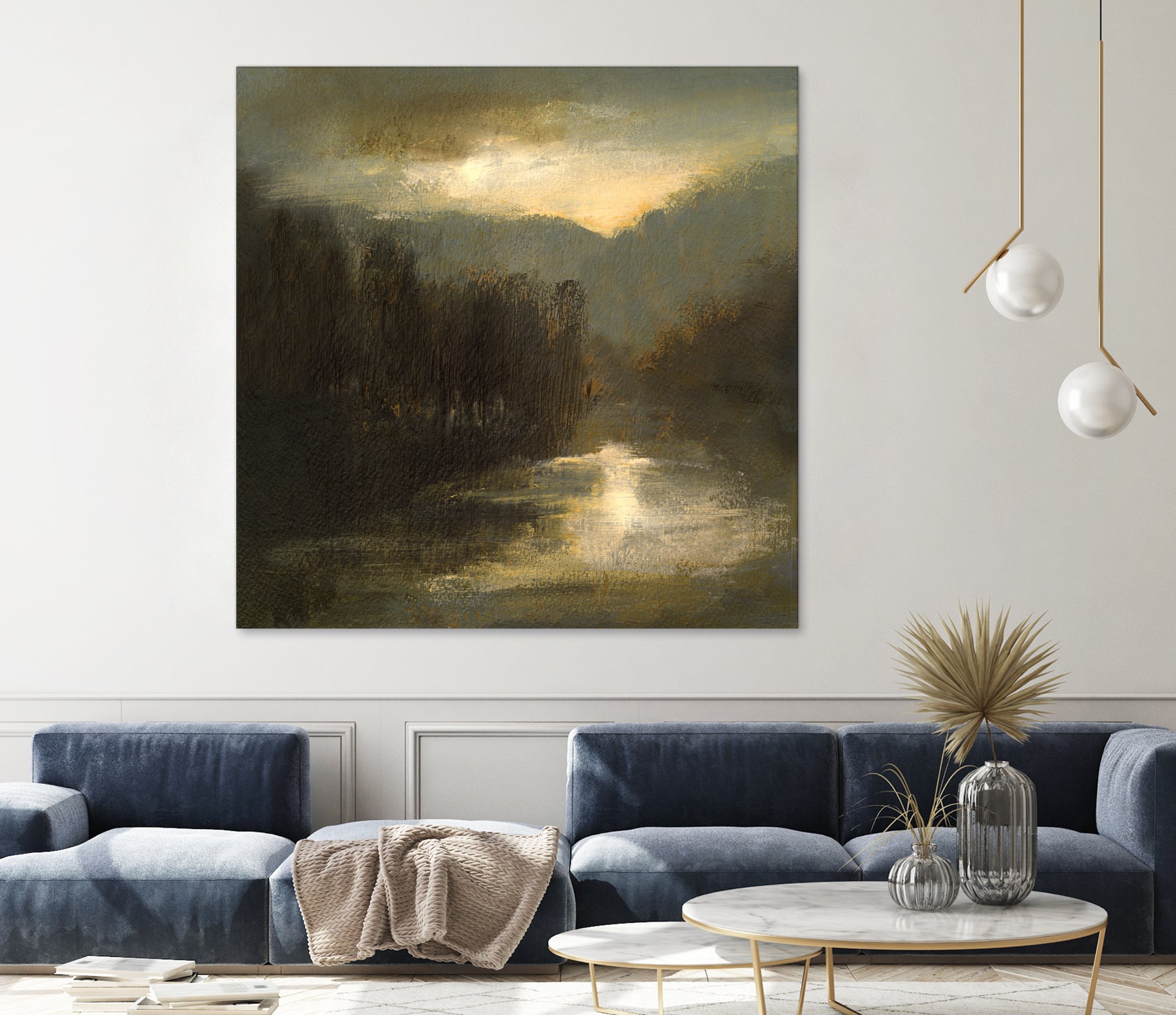 Nocturne in Gold by Sheila Finch on GIANT ART - landscapes seascapes lakes rivers