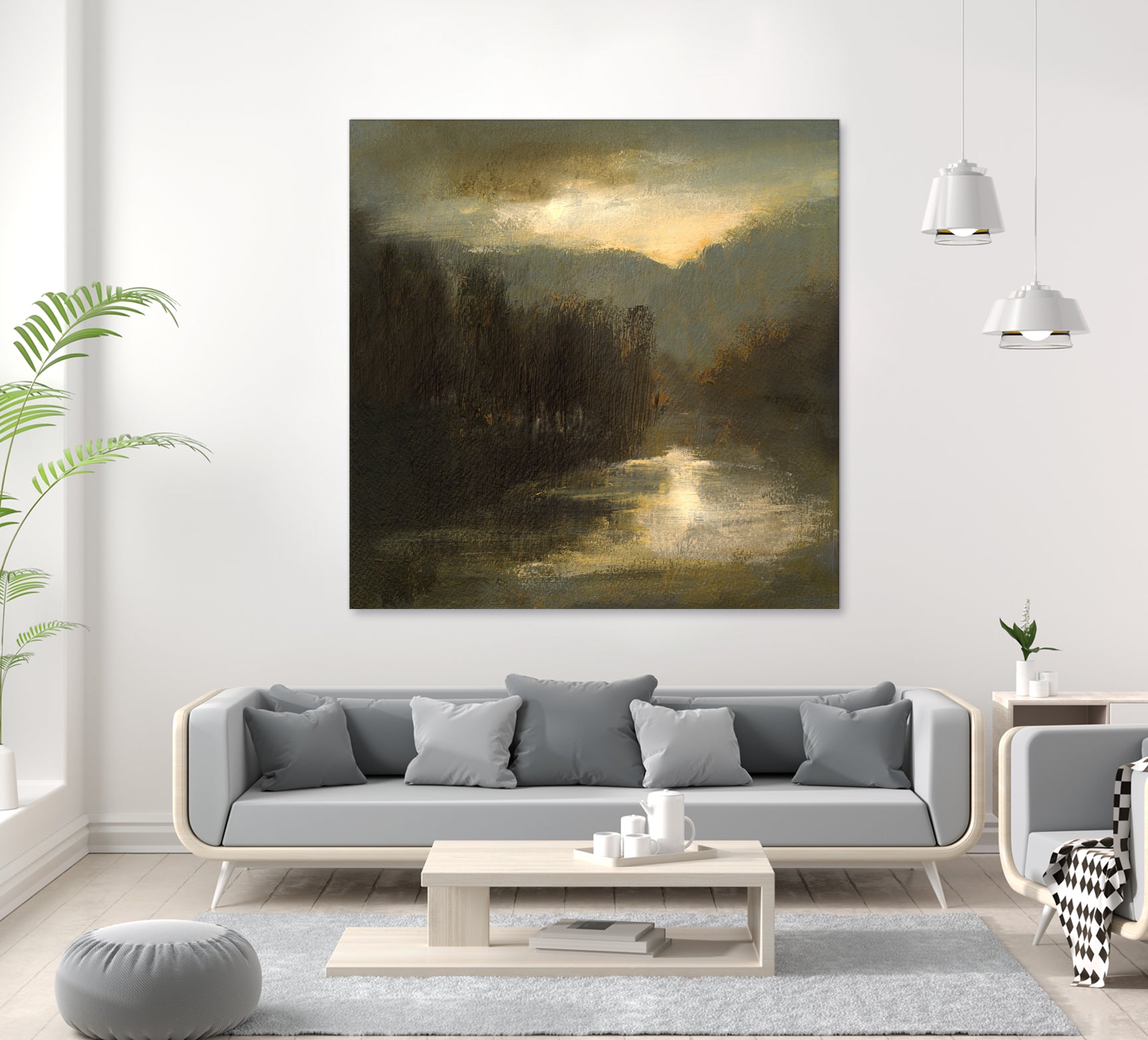 Nocturne in Gold by Sheila Finch on GIANT ART - landscapes seascapes lakes rivers