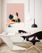 Sunday by 83 Oranges on GIANT ART - pink illustration pool