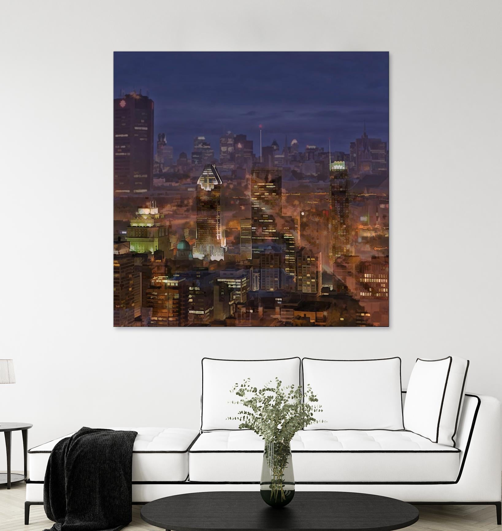 Montreal view by Jefd on GIANT ART - blue city scene