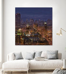 Montreal view by Jefd on GIANT ART - blue city scene