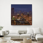 Montreal view by Jefd on GIANT ART - blue city scene