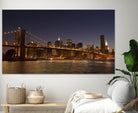 Brooklyn bridge view by Jefd on GIANT ART - blue city scene