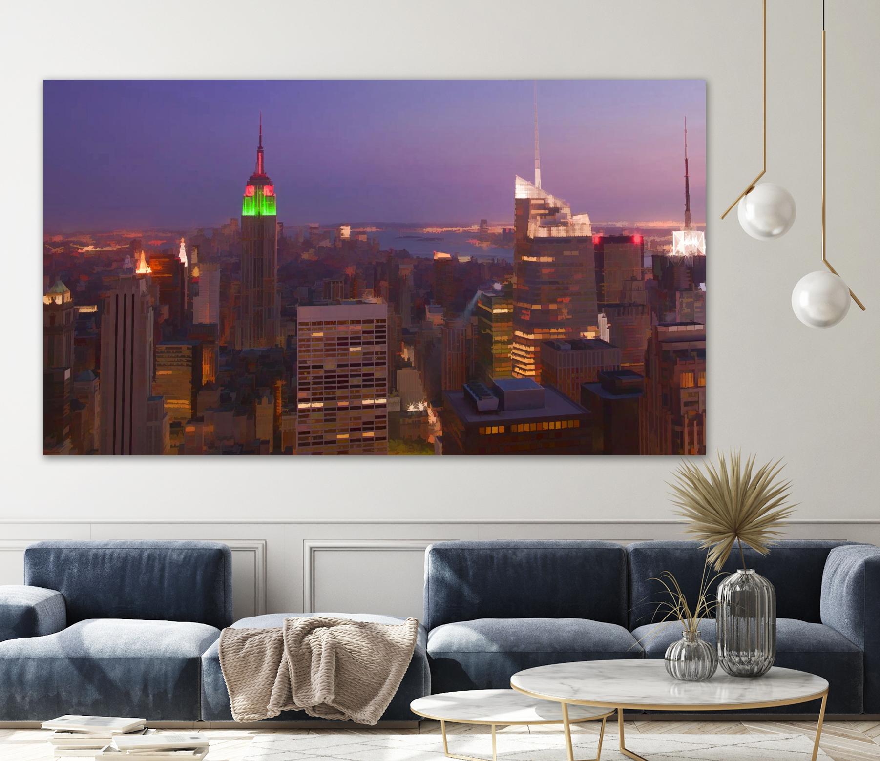 New York view 2 by Jefd on GIANT ART - purple city scene