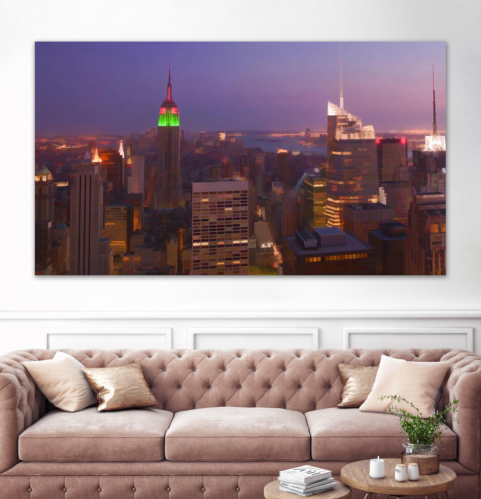 New York view 2 by Jefd on GIANT ART - purple city scene
