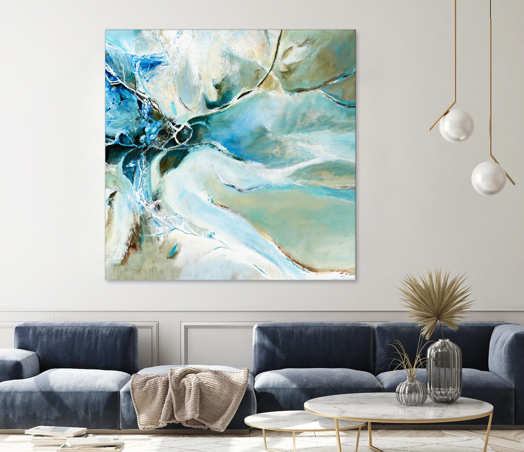 Écume by Kathleen Cloutier on GIANT ART - green abstract