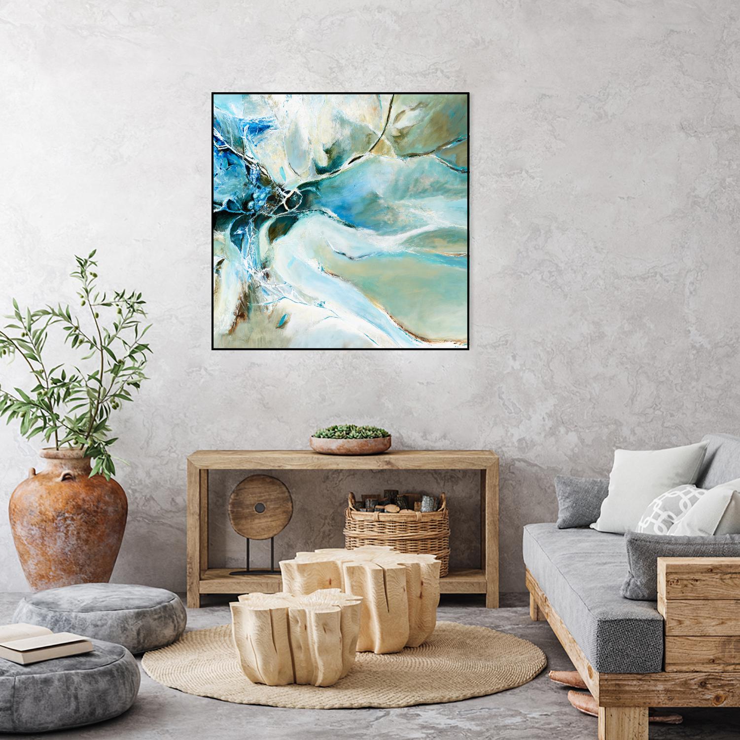 Écume by Kathleen Cloutier on GIANT ART - green abstract