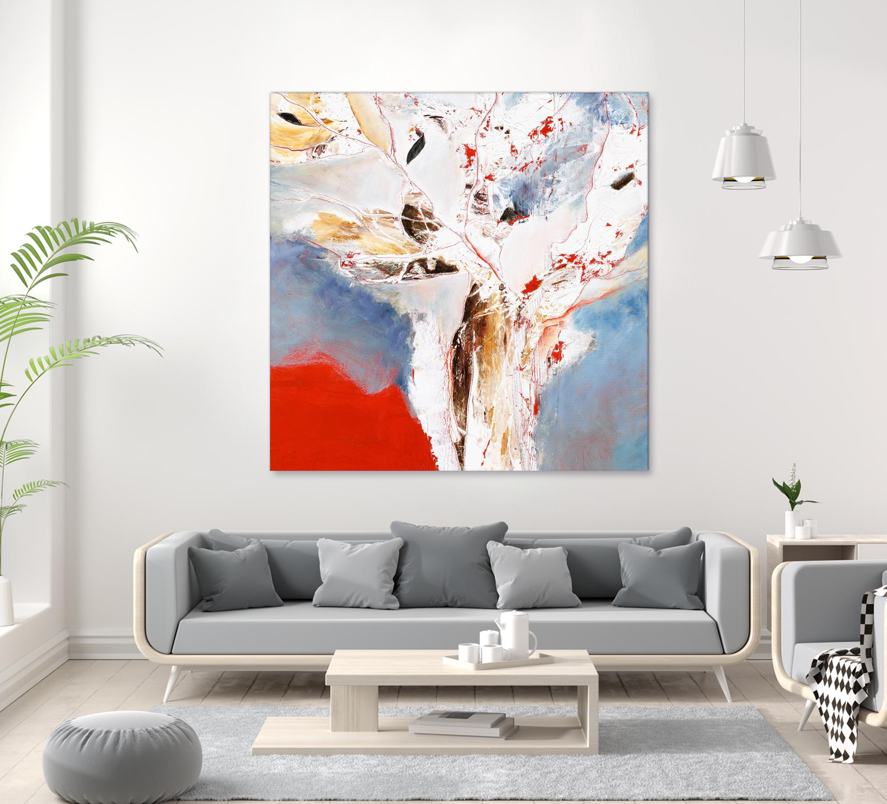 Salsa by Kathleen Cloutier on GIANT ART - red abstract