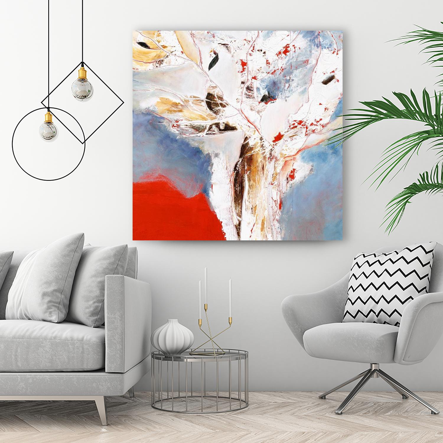 Salsa by Kathleen Cloutier on GIANT ART - red abstract tree