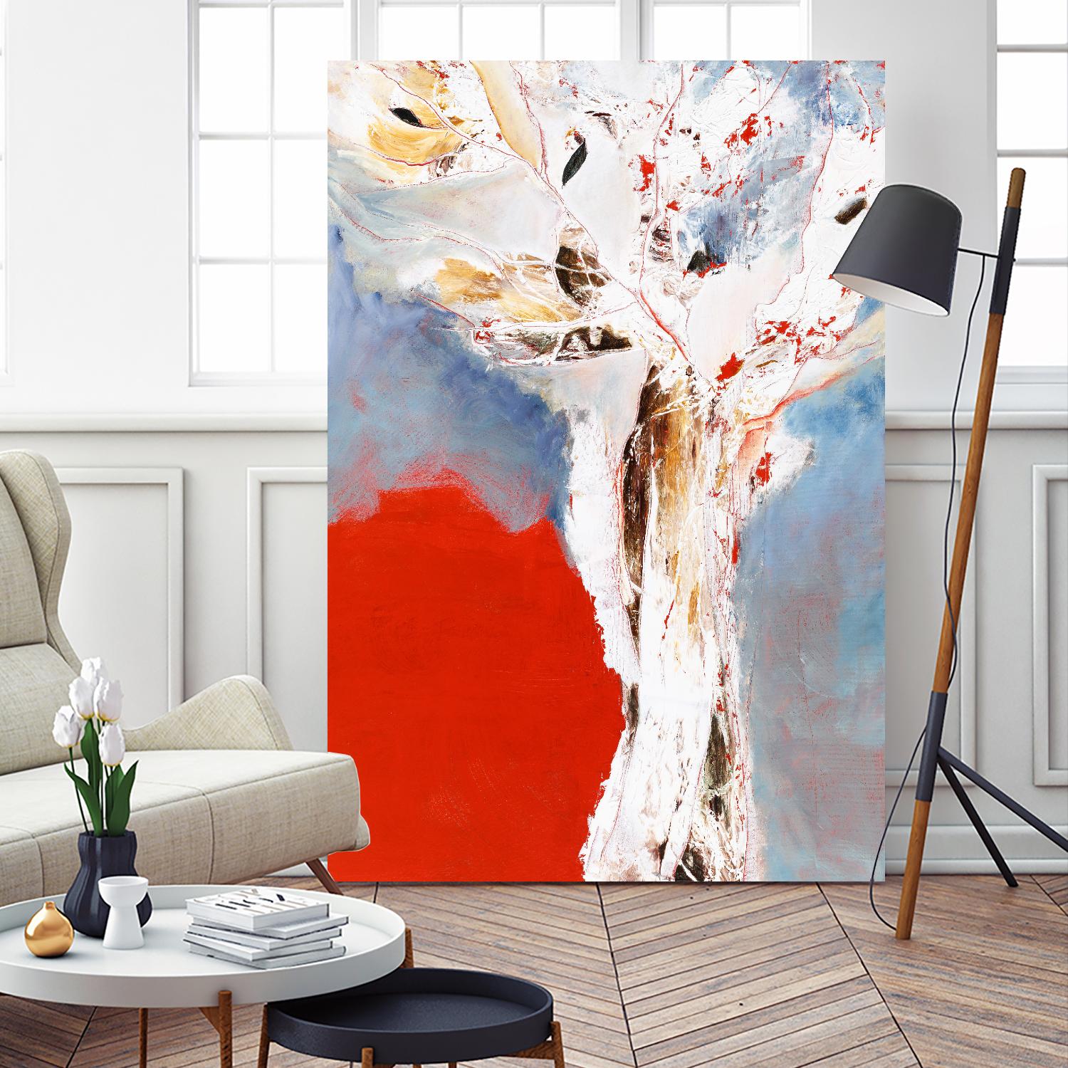 Salsa by Kathleen Cloutier on GIANT ART - red abstract