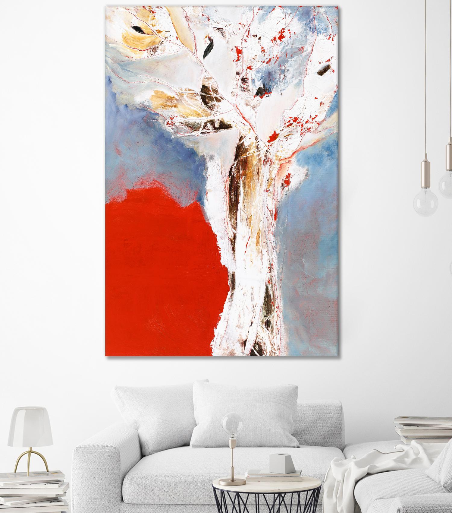 Salsa by Kathleen Cloutier on GIANT ART - red abstract
