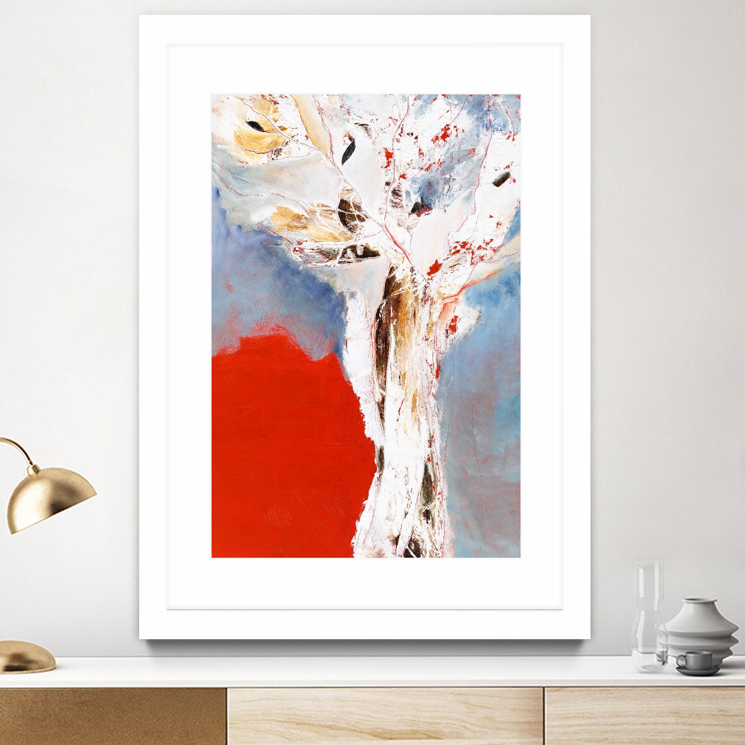Salsa by Kathleen Cloutier on GIANT ART - red abstract tree