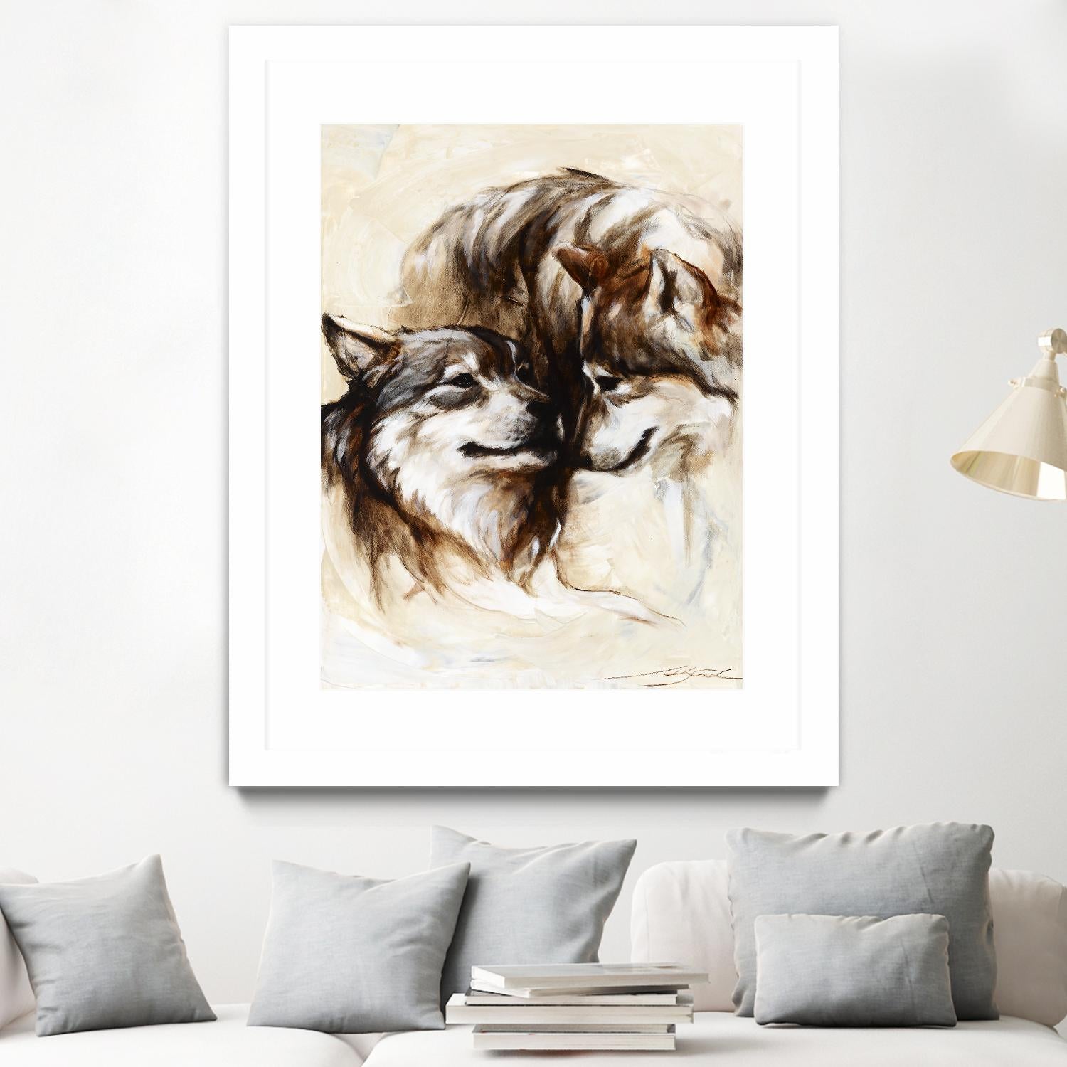 Le régne by Marie Andrée Leblond on GIANT ART - white animals loups