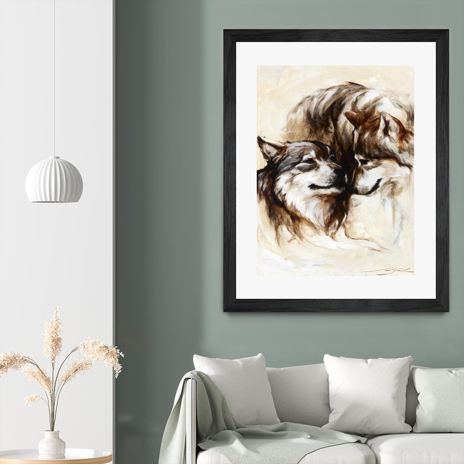 Le régne by Marie Andrée Leblond on GIANT ART - white animals loups