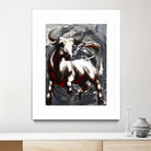 Deadline by Marie Andrée Leblond on GIANT ART - white animals taureau
