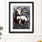 Deadline by Marie Andrée Leblond on GIANT ART - white animals taureau