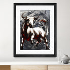 Deadline by Marie Andrée Leblond on GIANT ART - white animals taureau