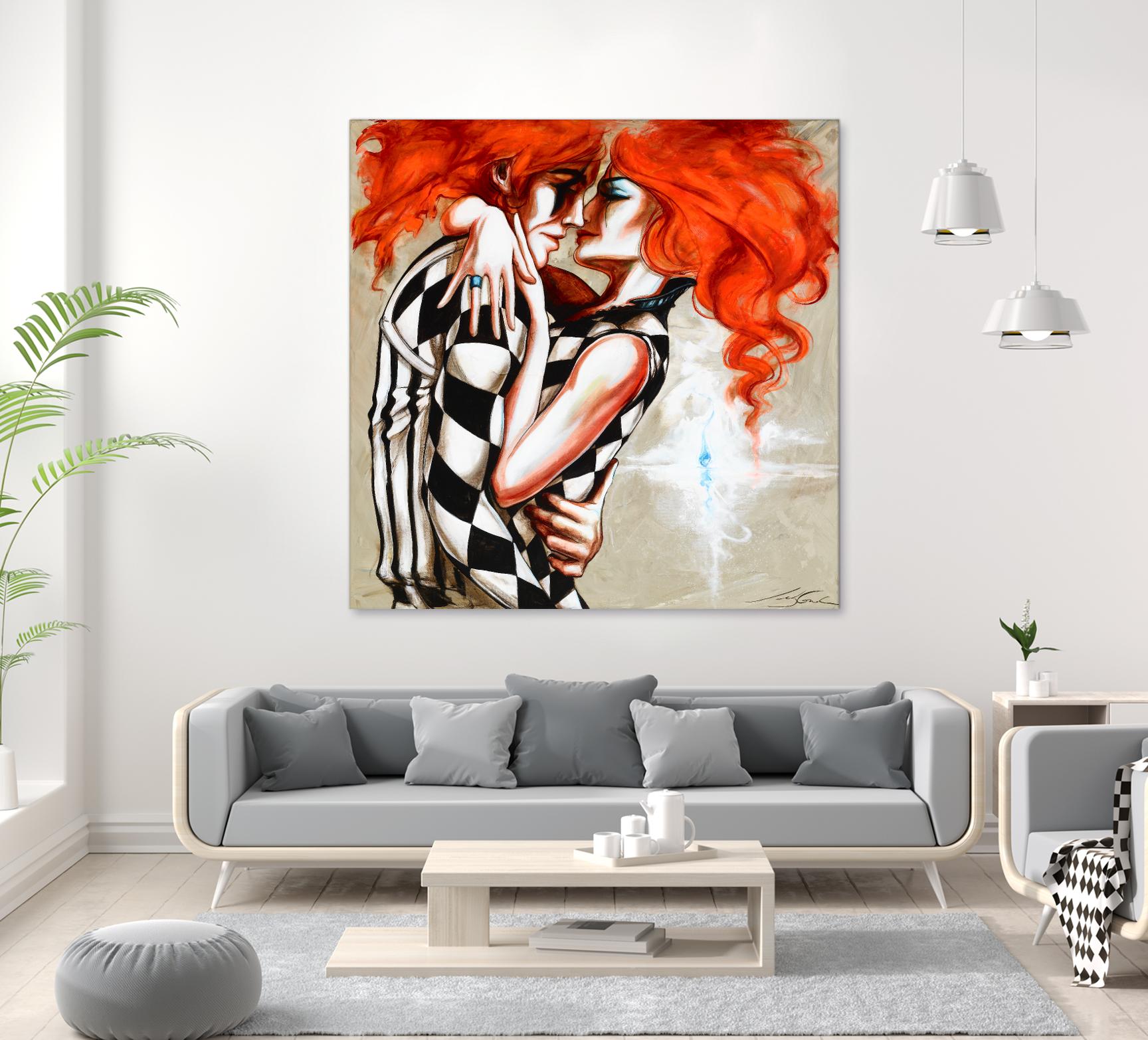 Flame by Marie Andrée Leblond on GIANT ART - orange men and women