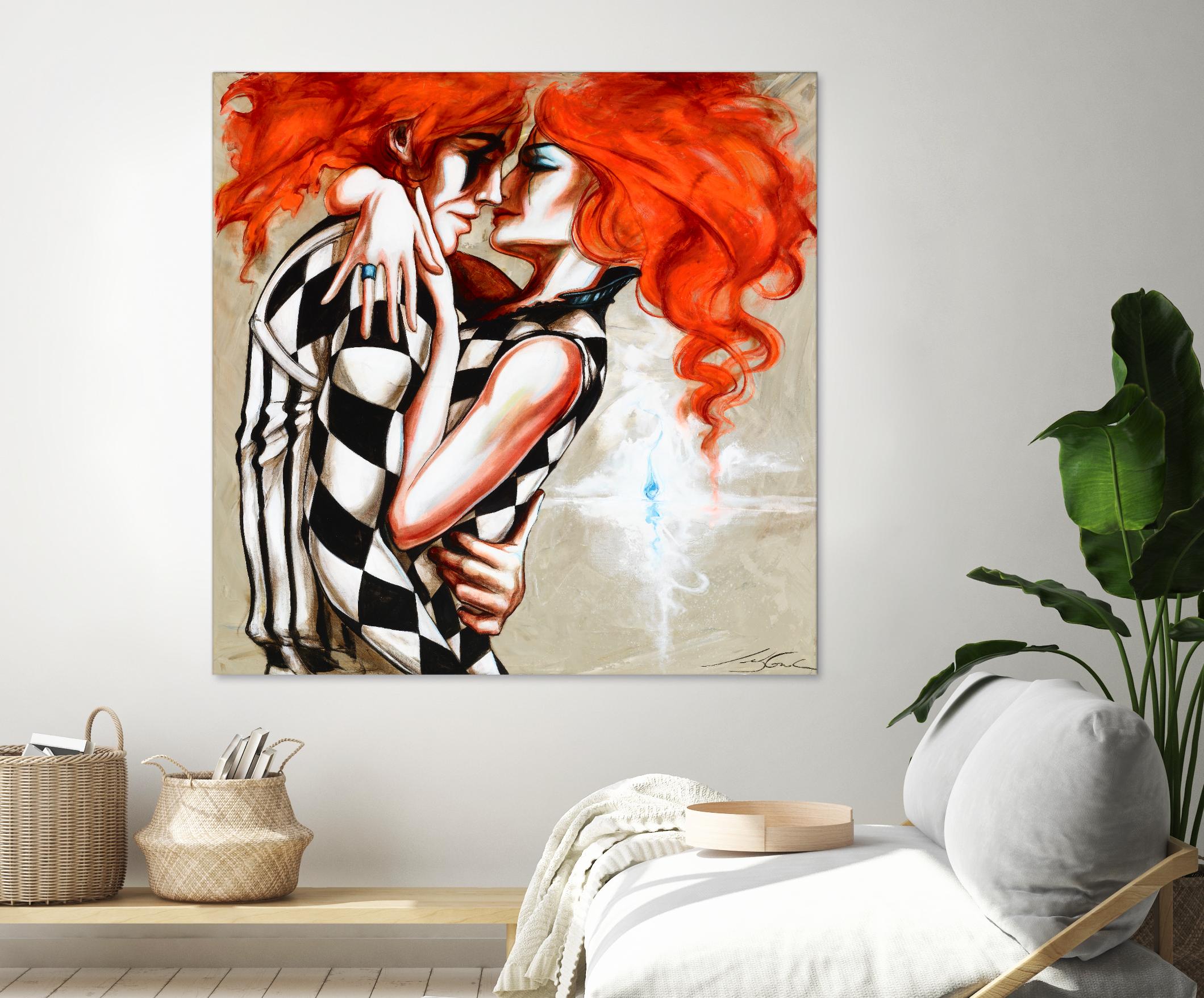Flame by Marie Andrée Leblond on GIANT ART - orange men and women