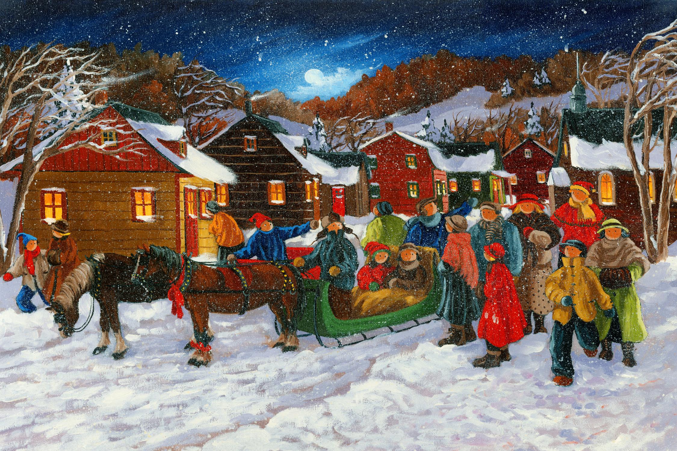 On prend un taxi by Nicole Laporte on GIANT ART - brown winter scenes