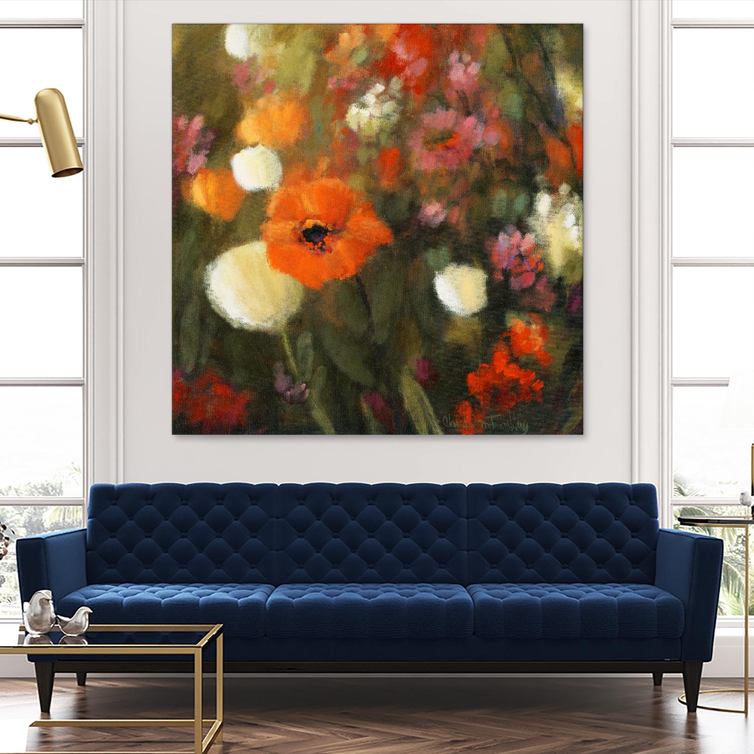 Prairie fleurie by Claude Tremblay on GIANT ART - green floral