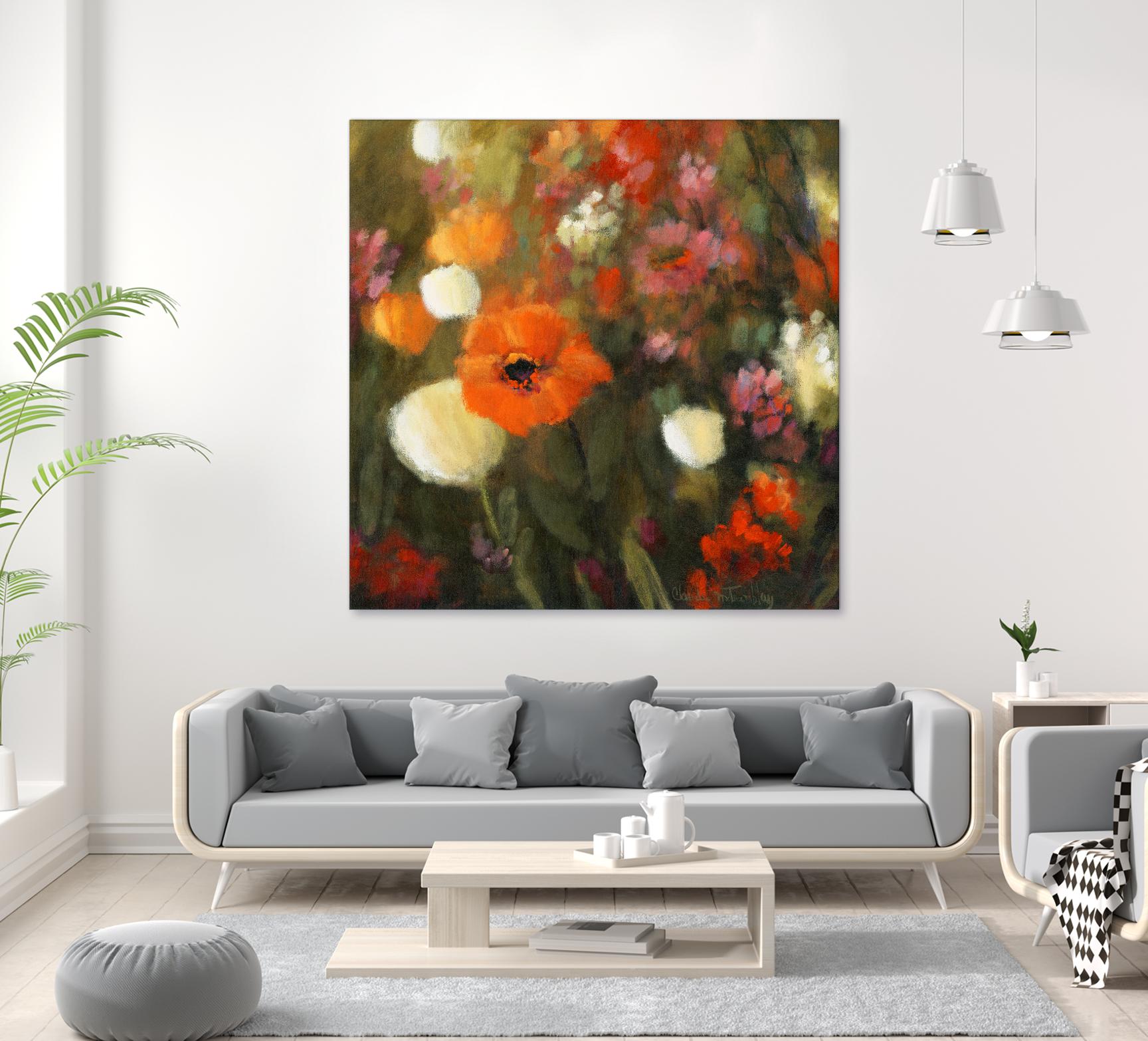 Prairie fleurie by Claude Tremblay on GIANT ART - green floral