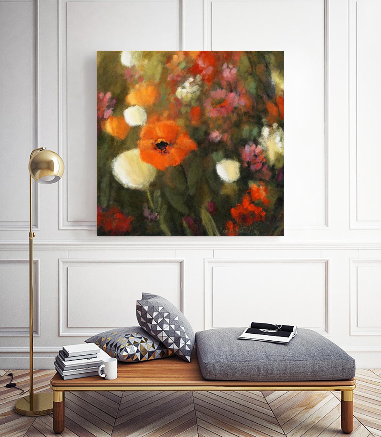Prairie fleurie by Claude Tremblay on GIANT ART - green floral