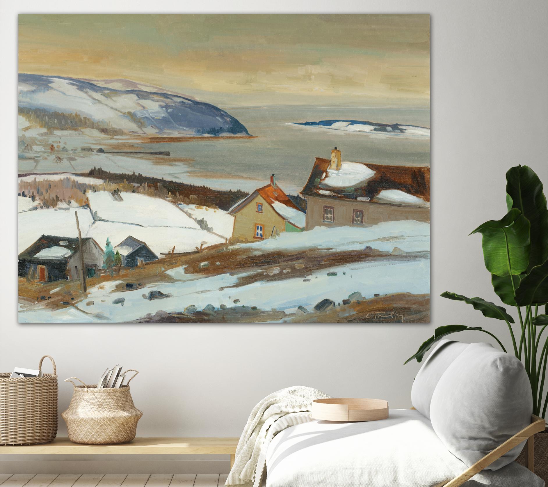 Baies St Paul II by Louis Tremblay on GIANT ART - beige landscape