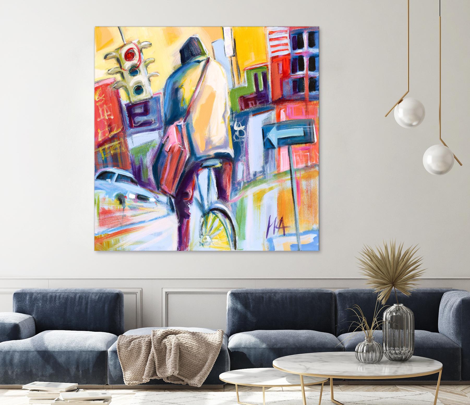Velo City by Marc Archambault on GIANT ART - pink city scene