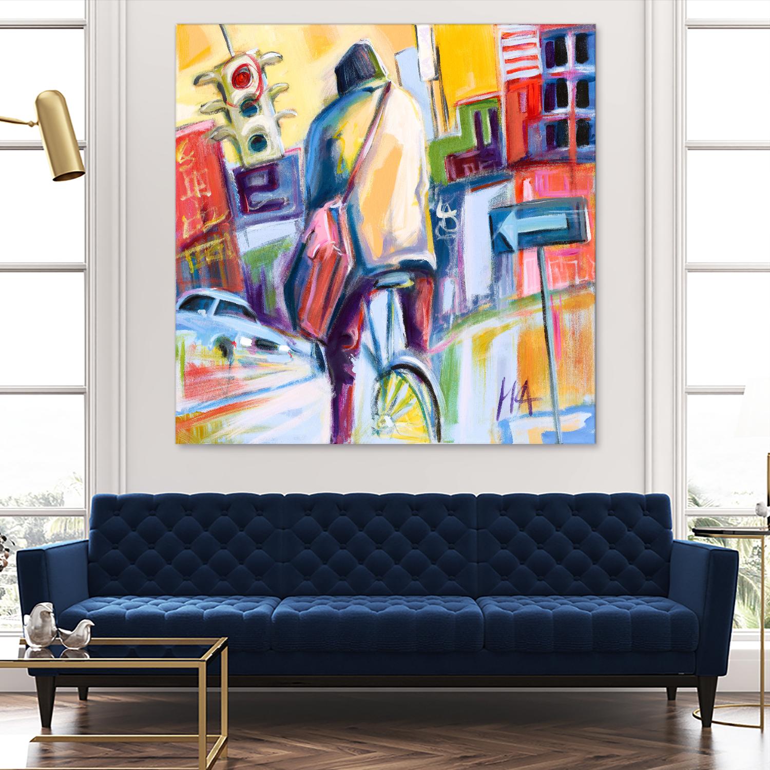 Velo City by Marc Archambault on GIANT ART - pink city scene