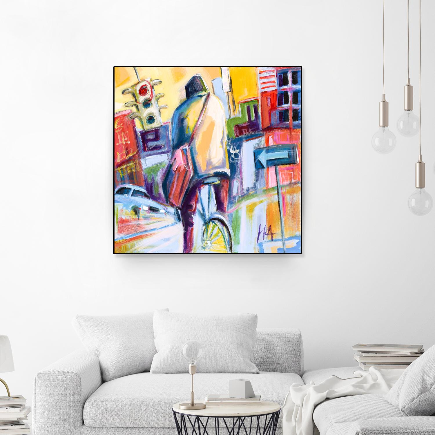 Velo City by Marc Archambault on GIANT ART - pink city scene