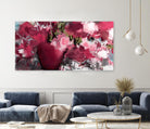 Purple flowers by Doris Savard on GIANT ART - grey abstract