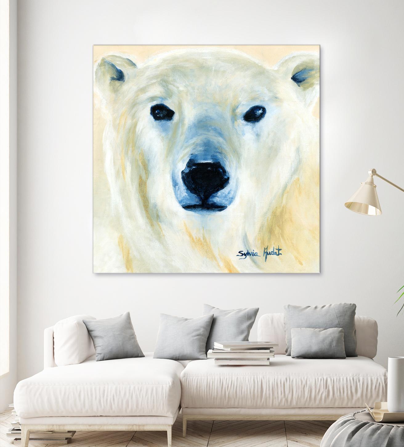 Ours polaire by Sylvia Audet on GIANT ART - yellow animals