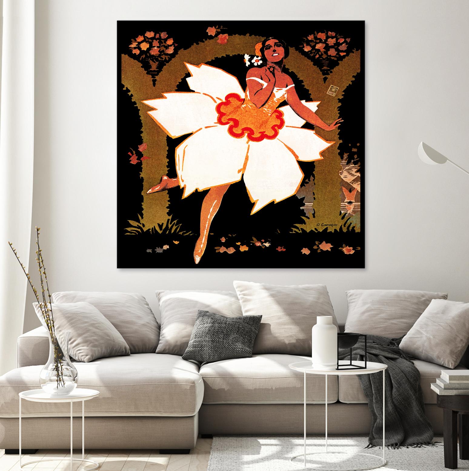 Fête des Narcisses by Archive on GIANT ART - orange vintage