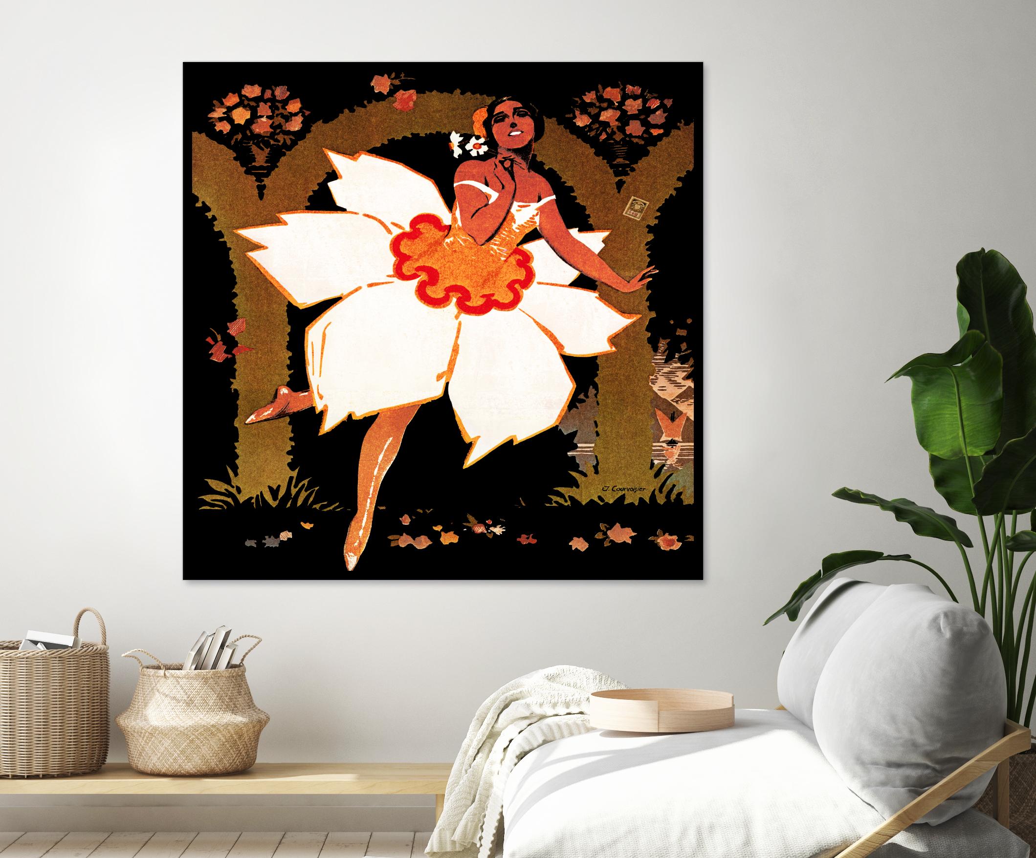 Fête des Narcisses by Archive on GIANT ART - orange vintage