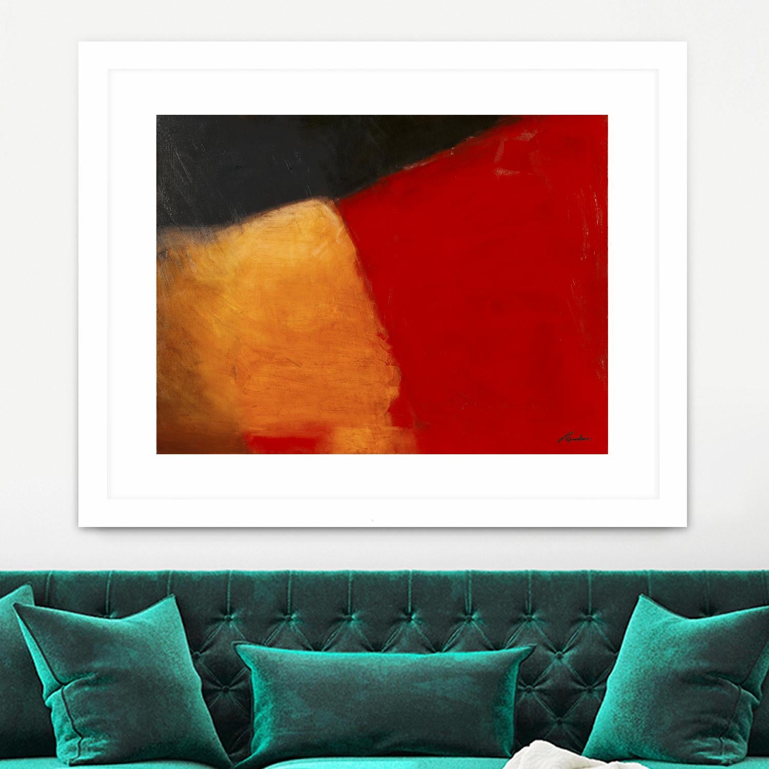 Le rouge et le noir by Diane Lambin on GIANT ART - red abstract quebec artists