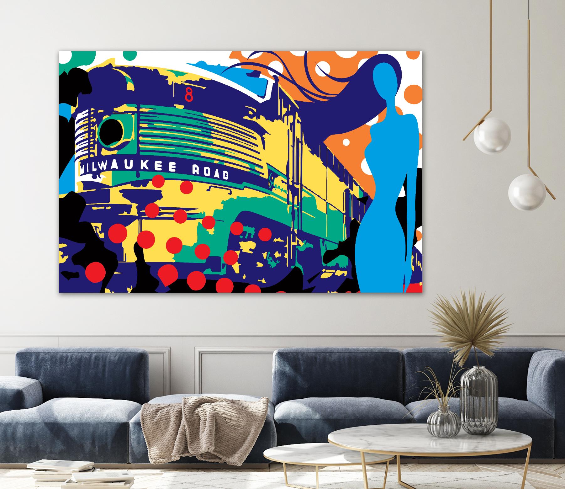 Delvautitude by Ray Lengelé on GIANT ART - blue pop art - alternative