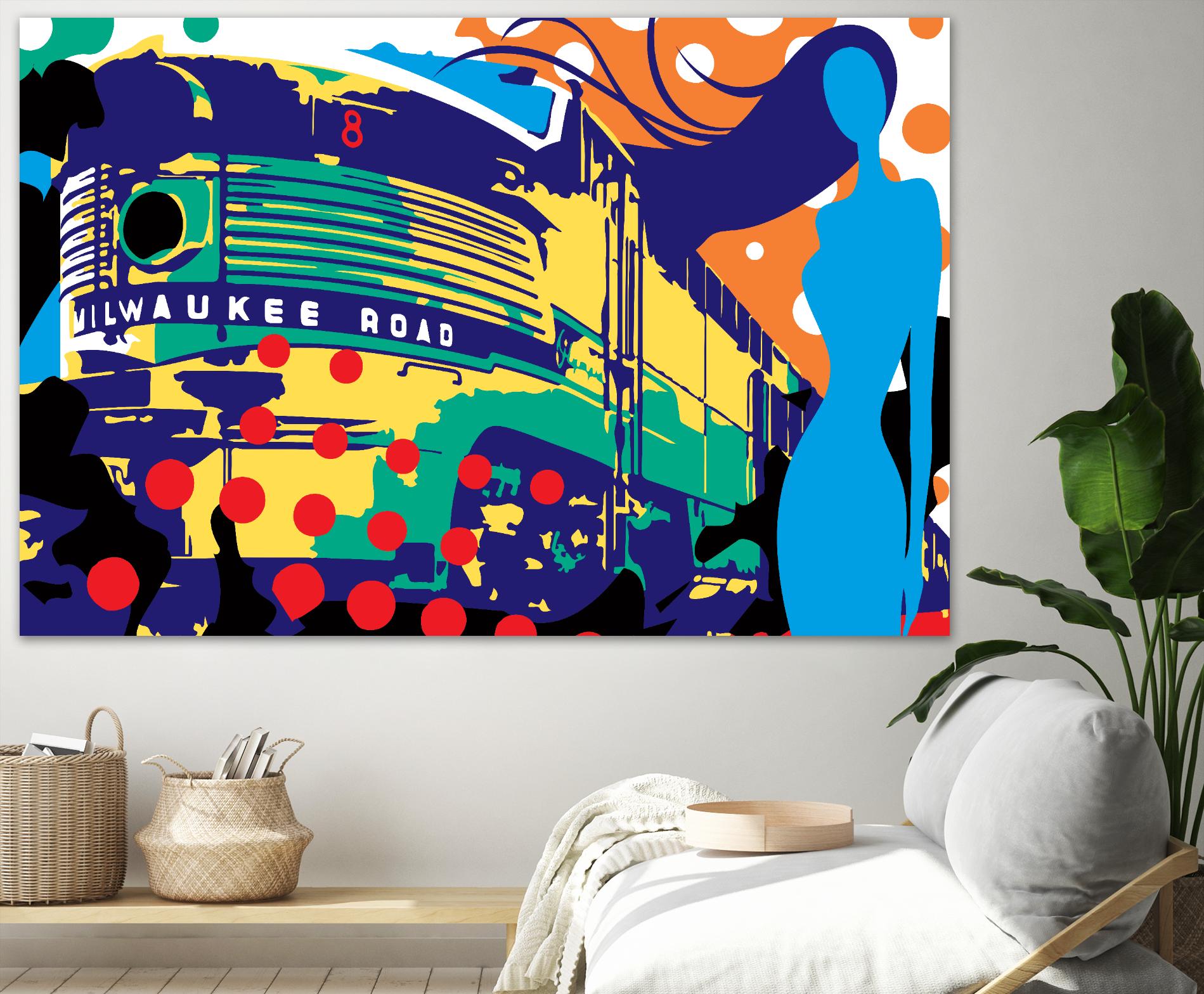 Delvautitude by Ray Lengelé on GIANT ART - blue pop art - alternative