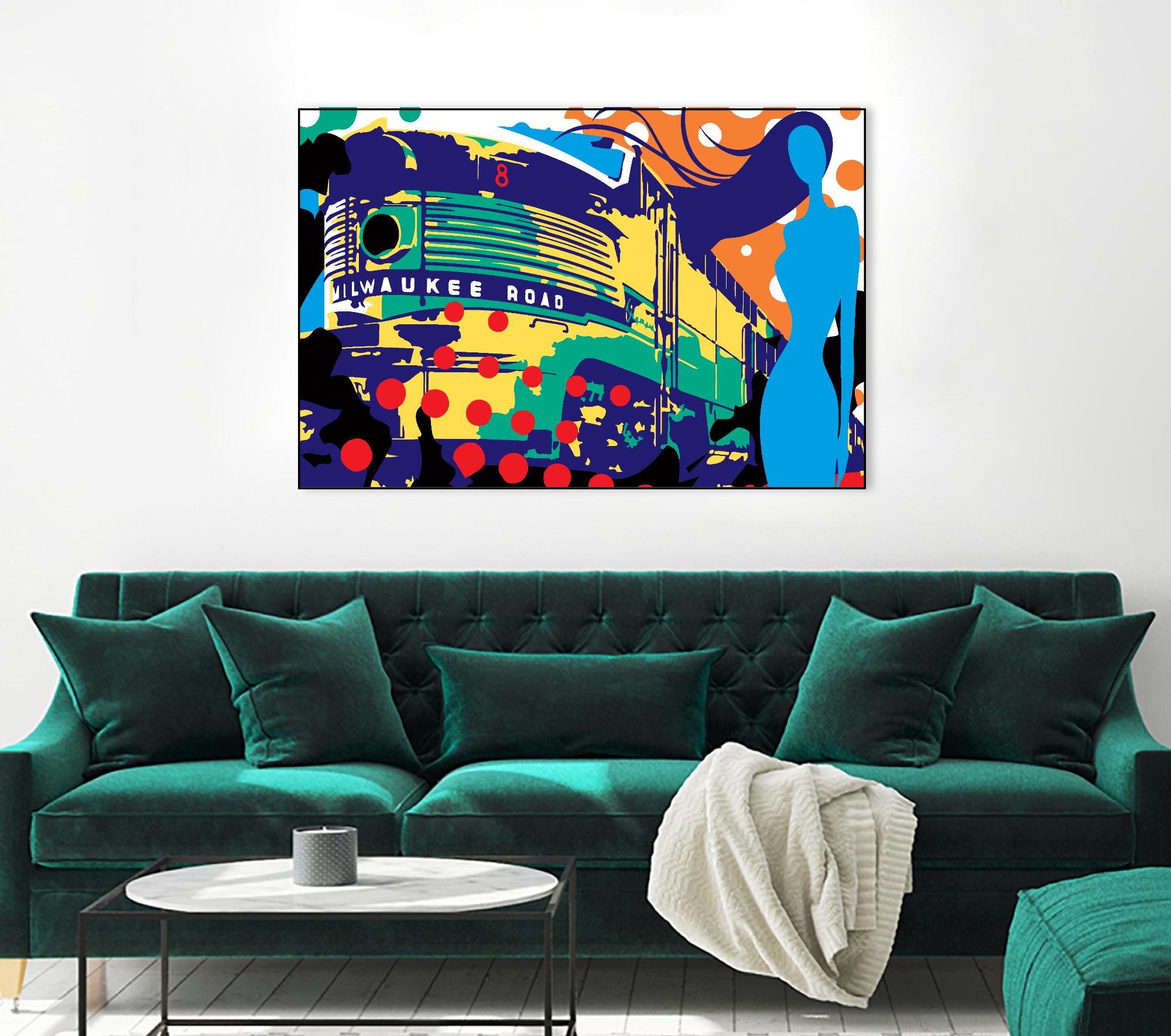 Delvautitude by Ray Lengelé on GIANT ART - blue pop art - alternative