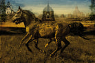 2 Horses by Daniel Stanford on GIANT ART - gold animals exotique