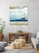Vents et marées by Marie Claprood on GIANT ART - beige costal ocean