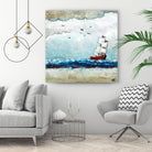 Vents et marées by Marie Claprood on GIANT ART - beige costal ocean