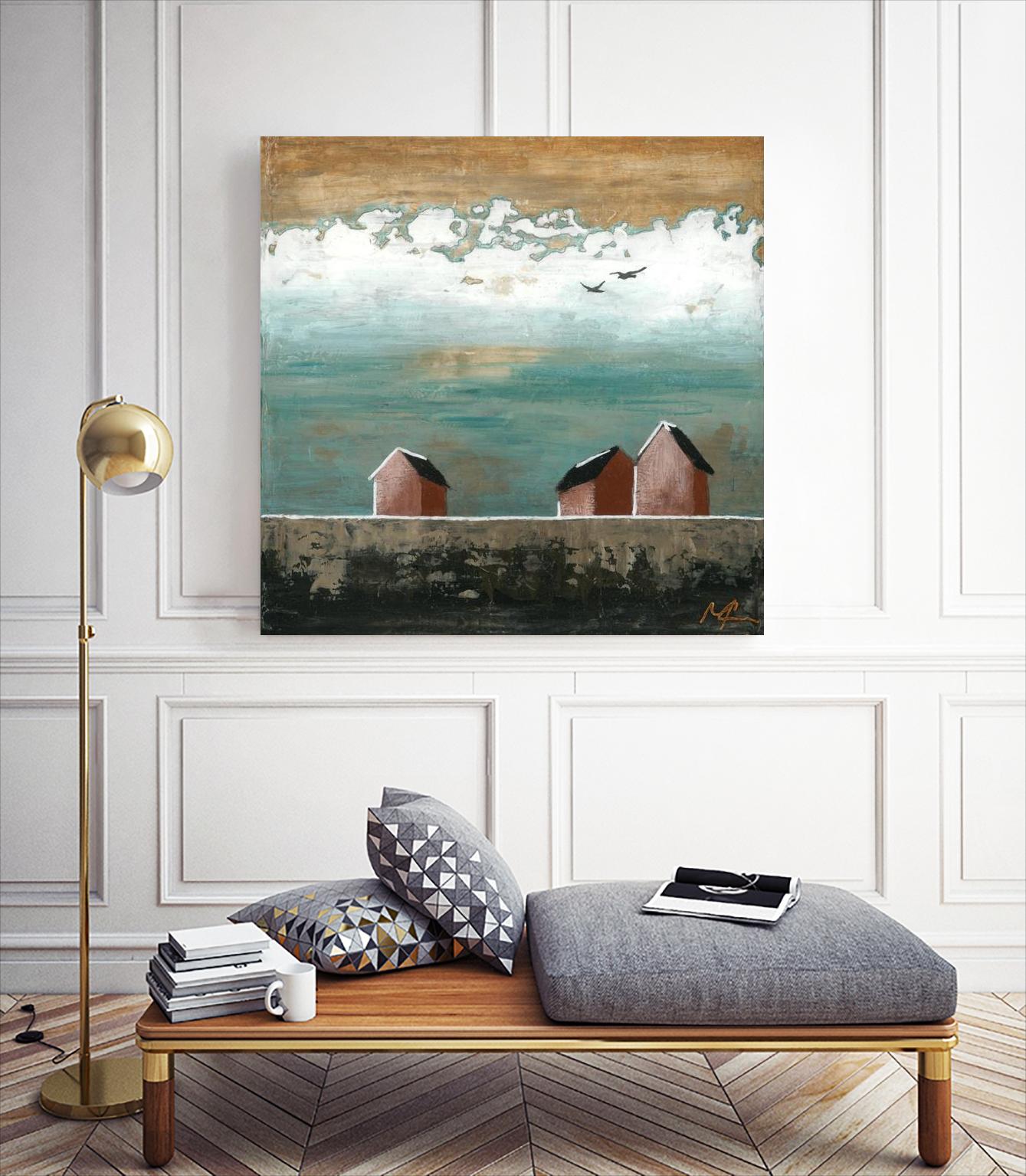 Plaine espace by Marie Claprood on GIANT ART - pink landscape artistes du québec