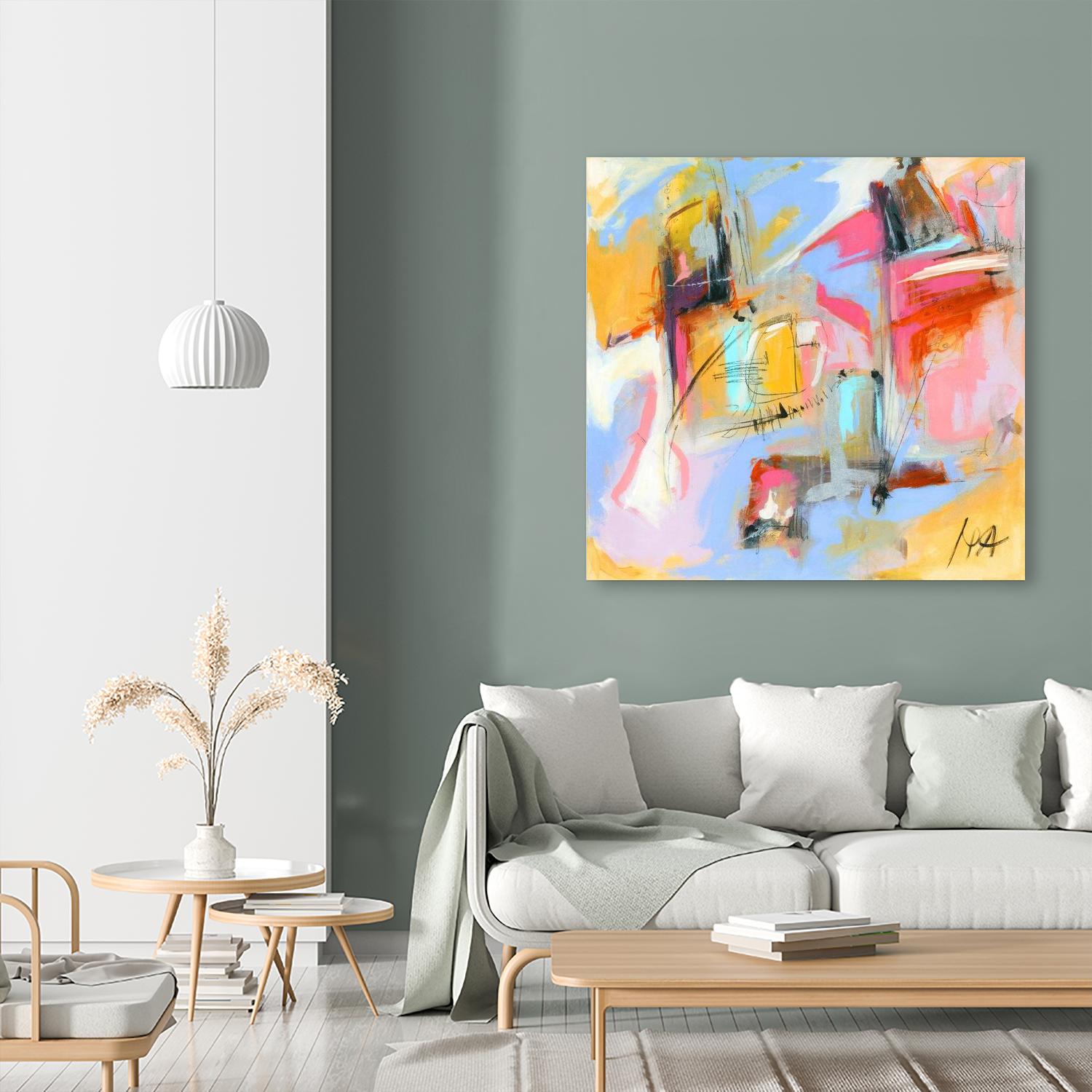 Renouveau by Marc Archambault on GIANT ART - pink abstract canadien
