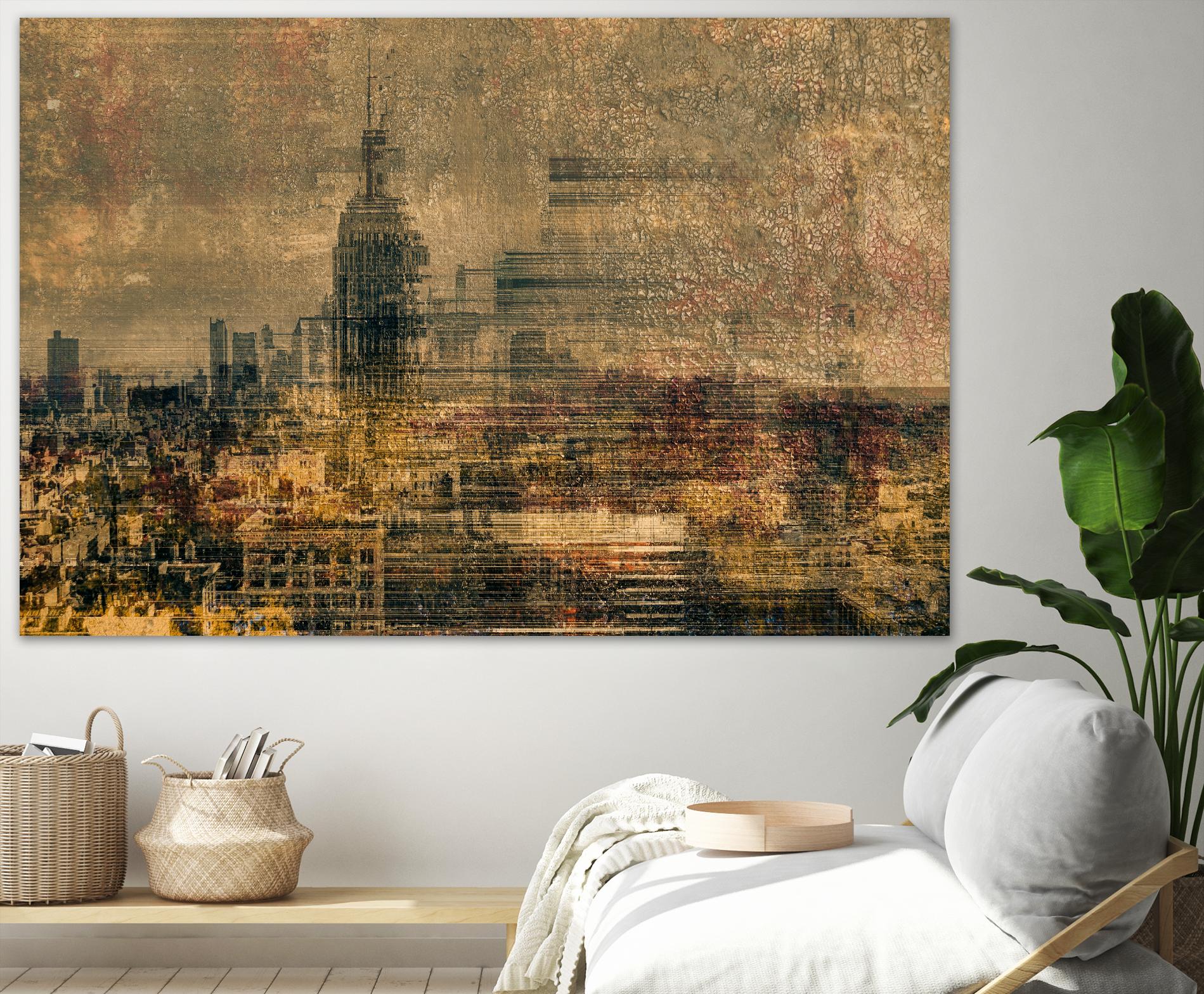 City building I by Jean-François Dupuis on GIANT ART - yellow city scene