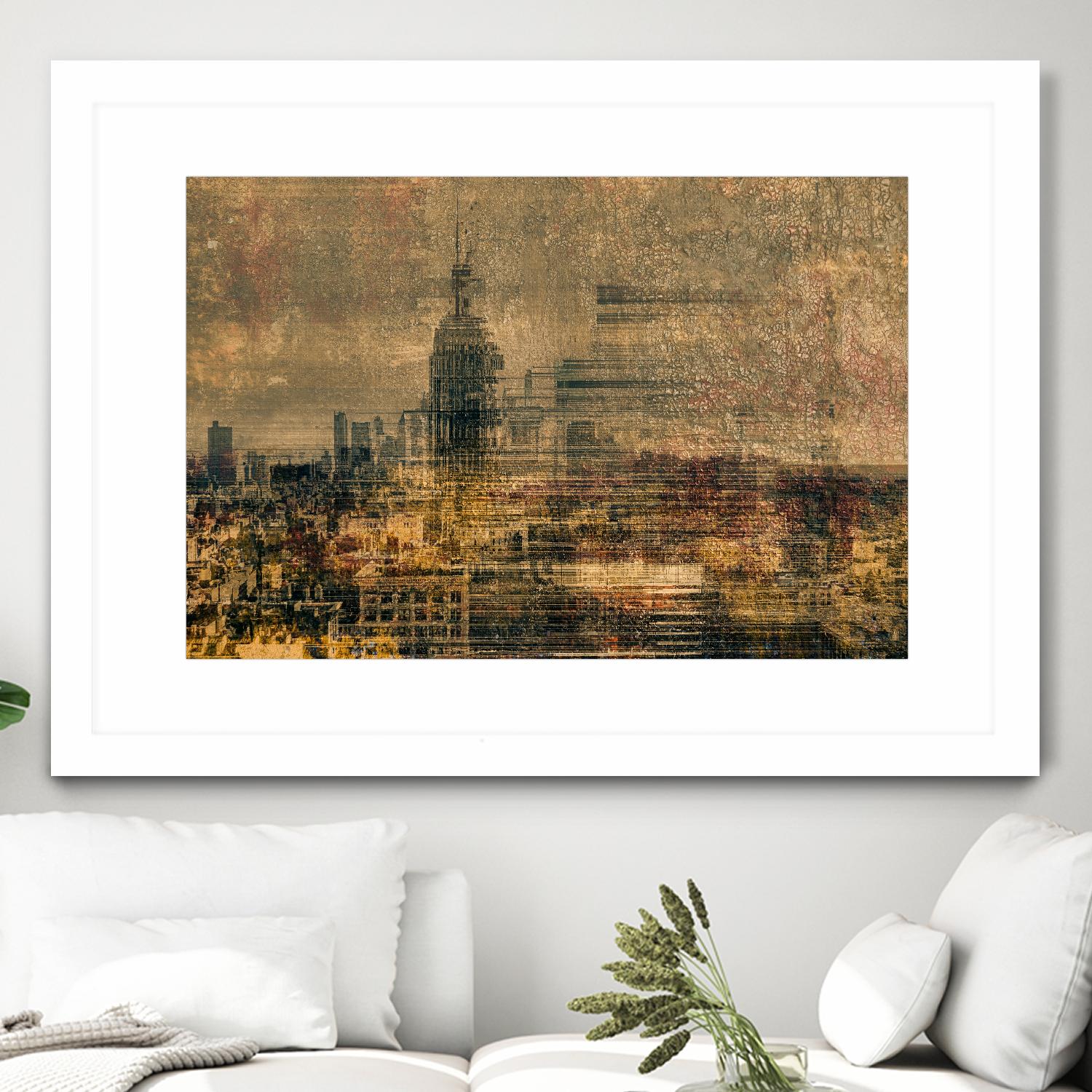 City building I by Jean-François Dupuis on GIANT ART - blue city scene canadian artists